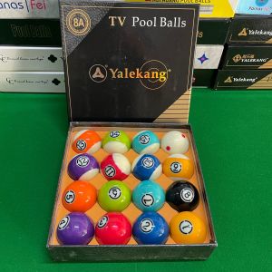 Yalekang Chinese Style Black Eight 8A Colorful Crystal Pool Ball American Nine Ball 16 Color Crystal Pool Ball Pool Supplies