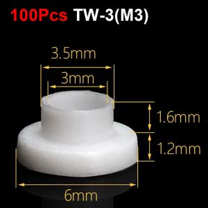 LUMINOU 100Pcs Nhựa Nylon Ron đệm nylon hình chữ T Lõm Lồi M3-M20 Miếng đệm cách điện Bậc thang chữ T Gioăng nhựa bậc thang để bảo vệ cách điện cho ốc vít