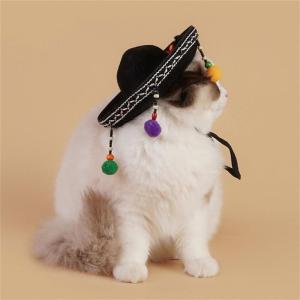 Cats Birthday Headgear Hat for Pet Holiday Decorations Sombrero Party Hat Puppy Christmas Dog Headgear Photo Props