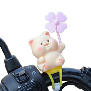 CEMOMEF Cartoon Animal Windmill Car Ornaments Cute With Straps Animal Windmill Eye-Catching Mini Windmill Deer Motorcycle Ornament Rearview Mirror
