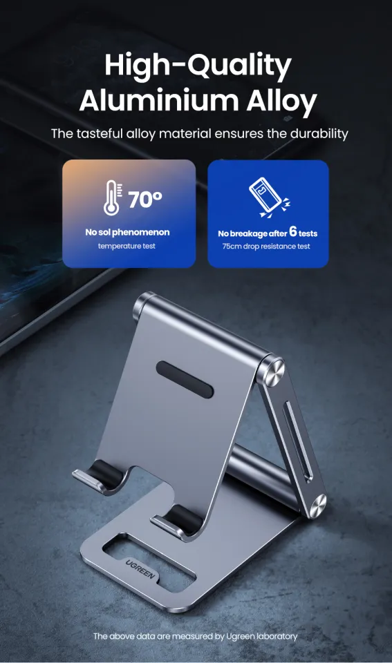 UGREEN Metal Phone Stand Adjustable Desk phone Holder Compatible