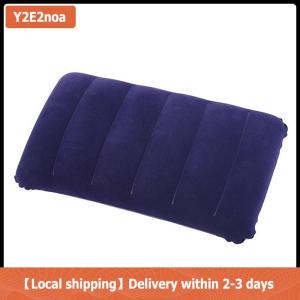 【Local shipping】 47x30cm Portable Folding Air Inflatable Pillow Outdoor Travel Home Soft Pillow