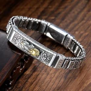 【Fortune-bringing】 Six-character mantra bracelet Fortune-bringing Pixiu bracelet Mens lucky charm bracelet