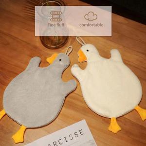 ZEEMIN Hand Towel Cute Duck Hanging Towel Kitchen Bathroom Goose Bath Ball Soft Absorbent Microfiber Towels Bathrobe Home Textile