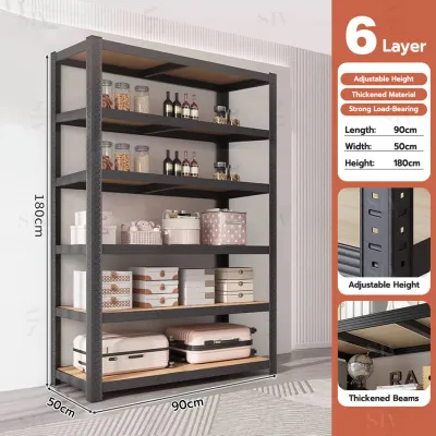 SIV Boltless Metal Rack Adjustable Stainless Rack Organizer Heavy Duty Shelf (3/5/6 Layers)