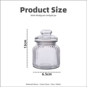 【i.Rumah】Leak-proof Seal Glass Canister Coffee Container Tea Coffee Sugar Storage Jars Glass Jars And Lids Spice Jar Glass Lid Candy Jar