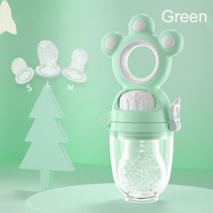 Baby Food Feeder Silicone Pacifier Freezer Tray Lid Teether Fresh Fruit Puree Self Feeding Chilled Snack
