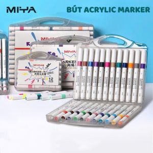 Bút Màu Acrylic Marker Himi - Bút Vẽ Acrylic Không Lem Chống Nước - Vẽ Giày Áo Nhựa Thuỷ Tinh Gỗ