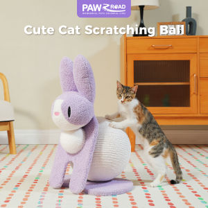 Adorable Cat Scratching PostBunny-Shaped Cat Scratcher Toy Large-Scale Rabbit Cat Scratch BallCat Accessories for Indoor Cats