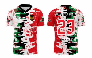 JERSEY BAJU INDONESIA X PALESTINE FREE NAMA