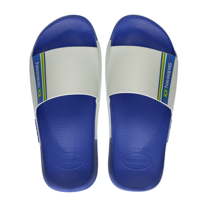 Havaianas Classic Brasil Slides Marine Blue