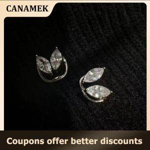 【 CANAMEK 】 Sparkling Zircon Ear Bone Clip For Women Without Tassel Ear Cuff Clip Earrings Wedding Jewelry