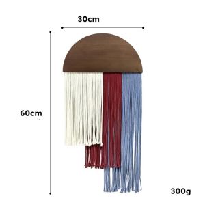 xpkQ Tassels Wood Fringed Tapestry Cotton Thread Woven Wall Accents Semicircle Boho Home Hanging Decor Home Decoration Ornaments J6H9P