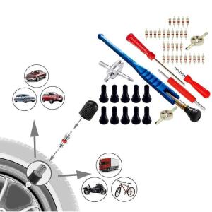 47 cái van cài đặt thiết lập hoàn thành van lốp công cụ sửa chữa công cụ thủ công thích hợp cho các loại xe khác nhau