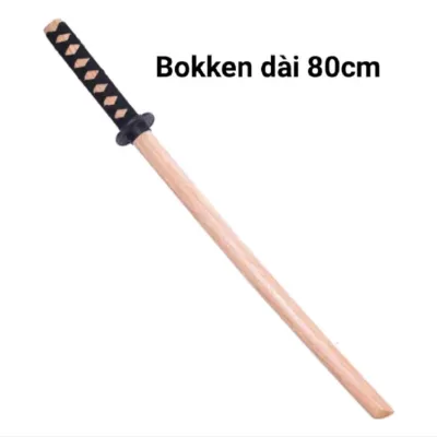 (Tặng kèm túi vải) Dụng cụ tập luyện thể lực kiếm gỗ dài 1m cứng chắc bokken tập võ