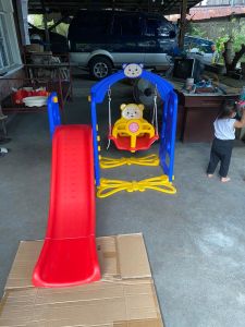 Kids Slide and Swing Set : Indoor & Outdoor 3 in 1 Slide Set High Quality Material - Best Activity for Children