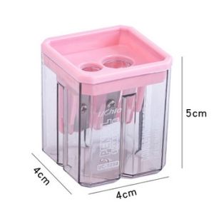 Gratis Semua - Rautan Pensil 2 Lubang / Serutan Pensil Warna Warni / Rautan Serutan Pensil Warna Wadah Besar Murah Berkualitas