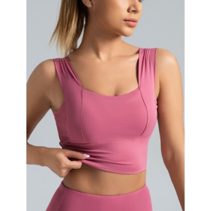 Áo ngực thể thao hỗ trợ cao của phụ nữ với miếng độn ngực cố định áo Yoga đồ lót tập thể dục chạy bộ áo ba lỗ tập Gym