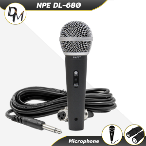 NPE ไมค์สาย DL-680 ไมค์ เสียงชัด เหมาะใช้ ร้องเพลง Karaoke พูดสัมมนา มีสาย ไมโครโฟน Vocal Microphone