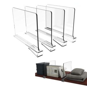 4/6-piece set of closet shelves acrylic shelves dividers and closet cabinet storage racks