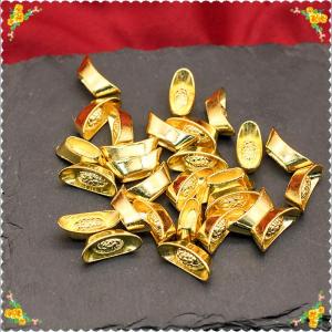 🔥【Special price】🔥🔥[ FLASH SALE ] 10pcs Ingot Gold Chinese Yuan Bao Wealth Golden Statue Ingots Decor Ornament Decorative Year New Bar Lucky Money Prosperity