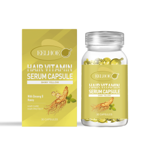 EELHOE Hair Vitamin Capsule Oil Smooth Silky Keratin Complex Oil Repair Curl Frizz Damage Scalp Strengthen Nourishing Hair Care Capsule Hair Vitamin Capsules Hair Serum for Women Men Moisturizing Glossy & Smooth Hair Care Essence