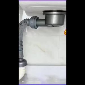 Stainless Steel Kitchen Under Sink Waste Basket Kitchen Side Outlet Design Bottle Trap Hose Kit