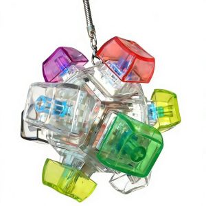 ECILY🔥1/2PCS🔥12 Key Mechanical Stress Relief Ball RGB Flashing Light Fidget Toy Clicky Sound PVC Decompression Cube Gift For Adults Kids Office Desk Accessory