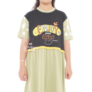 Dress BasicTunik Anak Tanggung Bahan Katun Tebal 5-14 Tahun Tunik Kaos Anak Tanggung Viral Daster