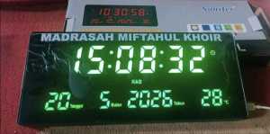 Sonifer Jam Dinding Digital SMS-3615 LED Alarm Clock 36 cm x 15 cm FREE CUSTOM NAMA