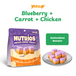 Petsup Nutrios Freeze Dried Pet Treats 30g Triple Layer Chicken Cubes with Real Ingredients Nutritious Functional Meal Topper for Dogs & Cats