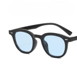 JN IMPRESSION New Korean Version Yellow Rice Nail Small Oval Frame Sunglasses UV Protection Small Face European and American Hip-hop Sunshade Sunglasses