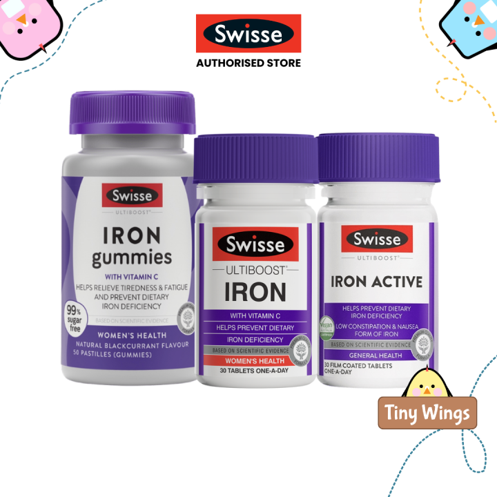 AUTHORIZED STORE Swisse Ultiboost Iron with Vitamin C 30 tabs, Swisse