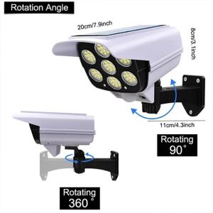 T08 77 LED Analog Camera Solar Light Motion Sensor for Home Garden