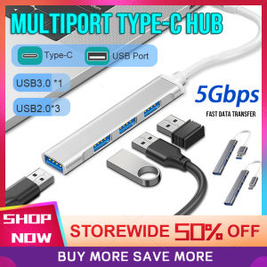 4 in 1 Hub 4 Port USB 3.0 Hub Super Speed 5Gbps Micro USB Cable Adapter Converter for Desktop Laptop PC Type C Hub Converter