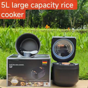 【Ready stock5L Rice Cooker Electric Non-stick Cooker Automatic One-button Cooking Smart appointment time   现货智能电饭煲