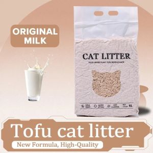 ทรายแมวเต้าหู้ 6 ลิตร.ทรายเต้าหู้ ผลิตจากกากถั่วเหลืองธรรมชาติทราย ละบายกลิ่นได้ดี มีให้เลือก4กลิ่น
