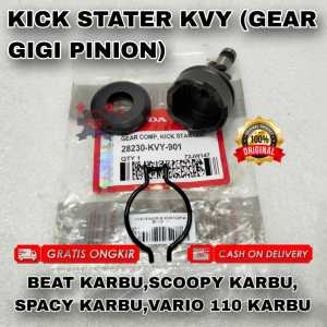 KICK STATER GEAT GIGI PINION HONDA KVY BUAT MOTOR BEAT KARBU SPACY KARBU SCOOPY KARBU ASLI HONDA AHM