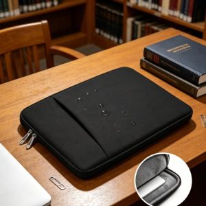Shockproof Oxford Laptop Sleeve 13/14/15/15.6 inch - Soft Liner Water-Resistant Notebook Bag with Front Pocket for Work & Travel