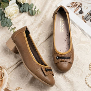 Giày Búp Bê Nữ Cao Gót 5cm SAMTA Da Bò Thật Thời Trang Cao Cấp GBBN2090