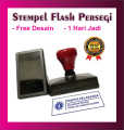 Stempel persegi Perusahaan, logo, nama tandatangan, lunas stample flash stemple praktis, stampel onlineshop. 