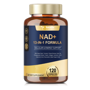 Totaria NAD+ 13-in-1 Supplement 500mg with Resveratrol Quercetin Collagen & CoQ10 - NAD Plus for Anti Aging Energy Immune 120 Capsules