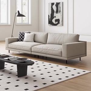 Tofu Block Sofa Living Room Fabric Sofa Inline Cream Style Small Apartment Sofa