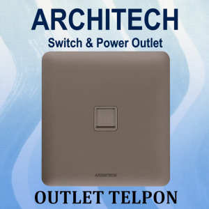 ARCHITECH INFINITY A63-E01 BROWN Stop Kontak/OUTLET/JACK Telepon
