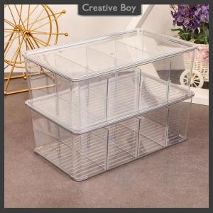[Creative] Tea Bag Storage Box Office Multifunctional Storage Box with Lid Acrylic Organizer Coffee Bag Compartment Box