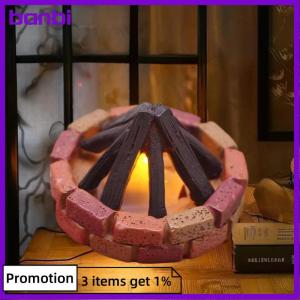banbi 1:12 Dollhouse Miniature LED Bonfire Camping Scene Model Decor Toy Doll House Accessories