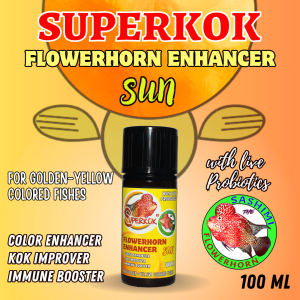 Superkok SUN Flowerhorn Enhancer 100ml For Golden-Yellow Colored Fishes
