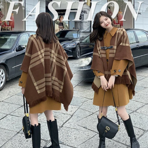 Plaid Shawl Coat: A Multi-functional Must-Have for Women's Autumn & Winter