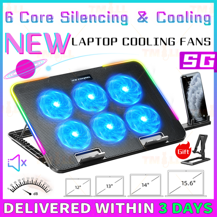 [ SG Ready Stock] Laptop Notebook Cooling Pad Fan for 15.6 14 13 Inch ...