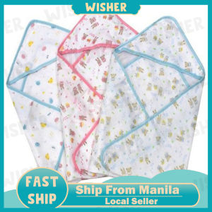 Newborn Baby Cotton Receiving Blanket Infant Cartoon Hooded Blanket Infant Bath Towel Baby Wraps